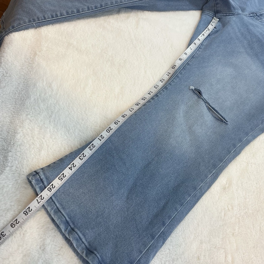 Lularoe Magic Waist Crop Jeans Womens Sz 36 Stretch L-162152 Hi Rise Distressed - Picture 11 of 12